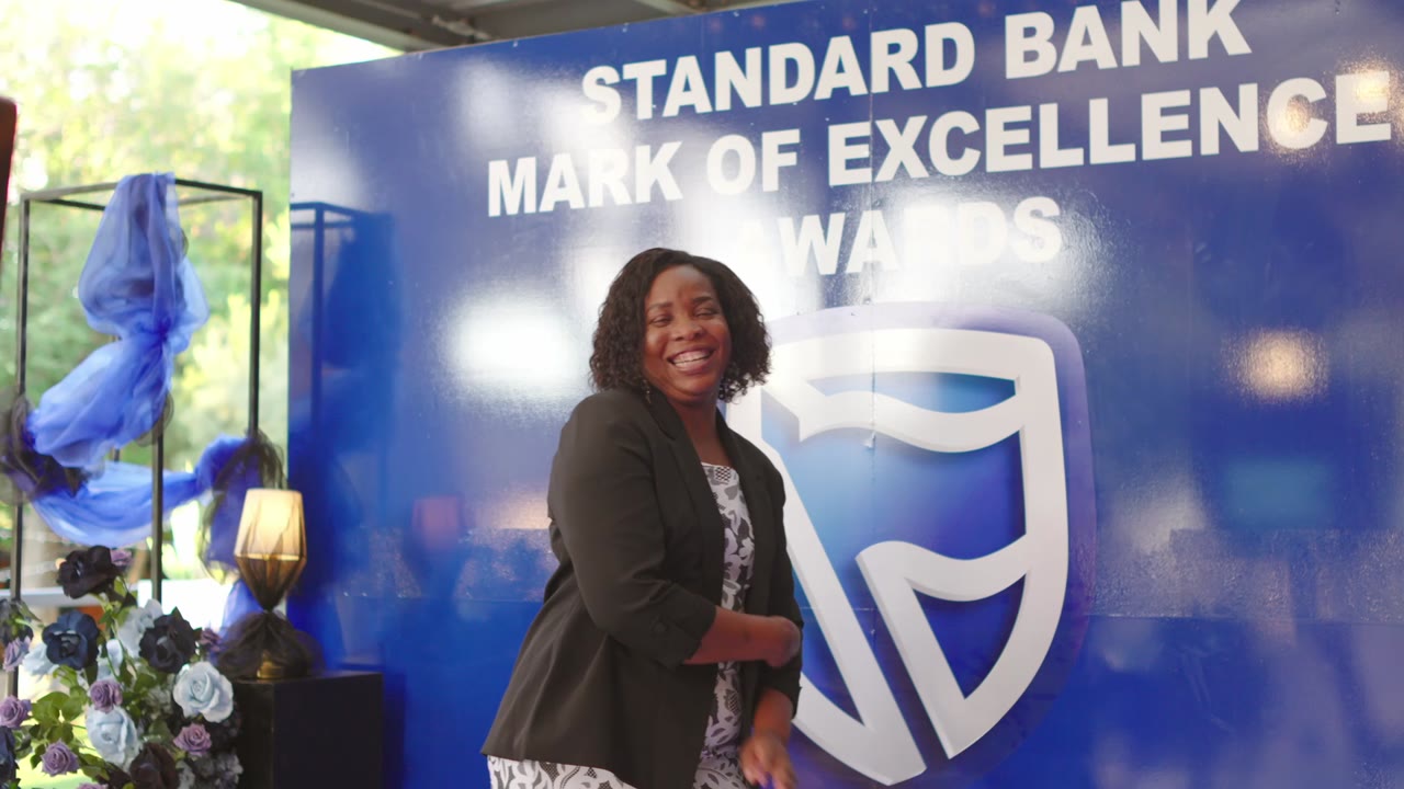 A guest at the Standard Bank Mark of Excellence Awards